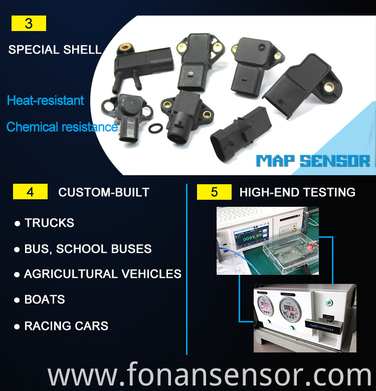 Replacement Aftermarket MAP Sensor fits STANDARD SMP# 16843 FA-Y028 13327785354 93171659 WKW000060 6238222 0261230046 WKW000070